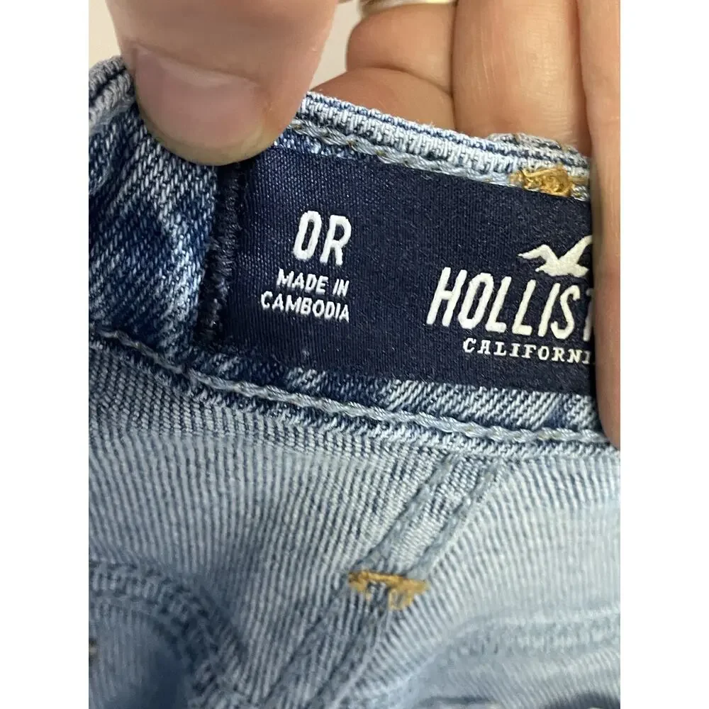 Hollister Womens 24‎ Blue Ultra High-Rise Mom Jean Vintage Stretch Denim W24 L27